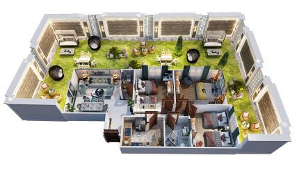 شقة 130 م فى بيت الوطن التجمع الخامس القاهرة الجديدة